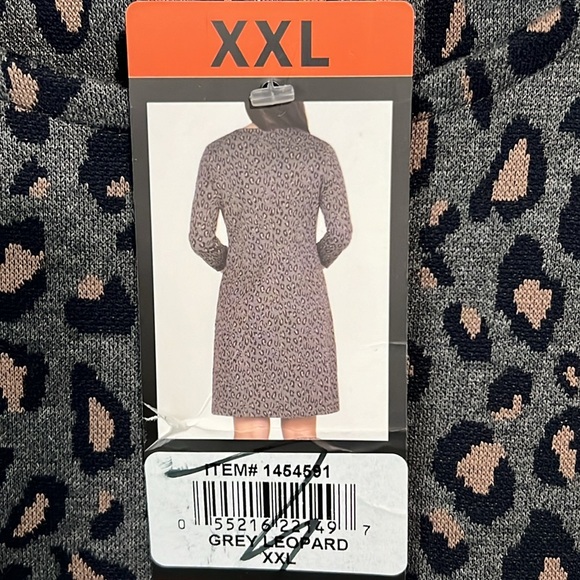 NWT Nicole Miller Midi Dress Animal Print Size 3/4 Sleeves with Pockets - Picture 5 of 12